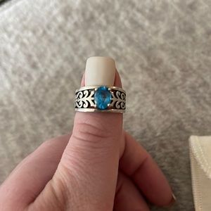 Blue topaz James Avery Adoree ring 7.5